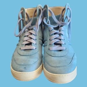 Bally Atar High Top Sneakers Trainers Blue Suede Mens Shoe Size US 10 ($580)